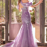 Detachable Wings Mermaid Gown
