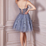 Strapless A-Line Short Dress-4