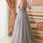 Ophelia Bead Strap Tulle Gown-4